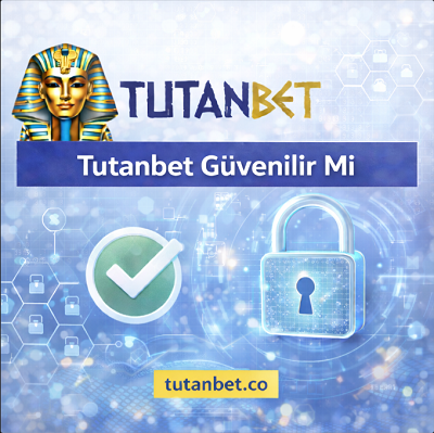 Tutanbet güvenilir mi başlıklı banner, güvenlik simgeleri ve tutanbet.co alan adıyla platformun güvenilirlik değerlendirmesini temsil eden görsel