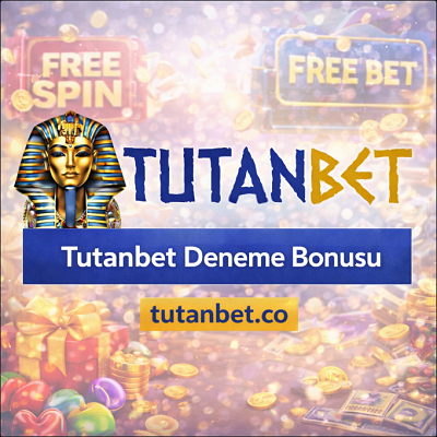 Tutanbet deneme bonusu free spin ve free bet temalı kampanya görseli, güncel bonus fırsatları ve promosyonlar.