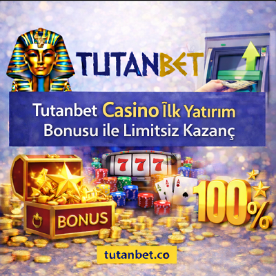 Tutanbet casino ilk yatırım bonusu kampanya görseli, casino oyunları ve limitsiz kazanç fırsatı tutanbet.co